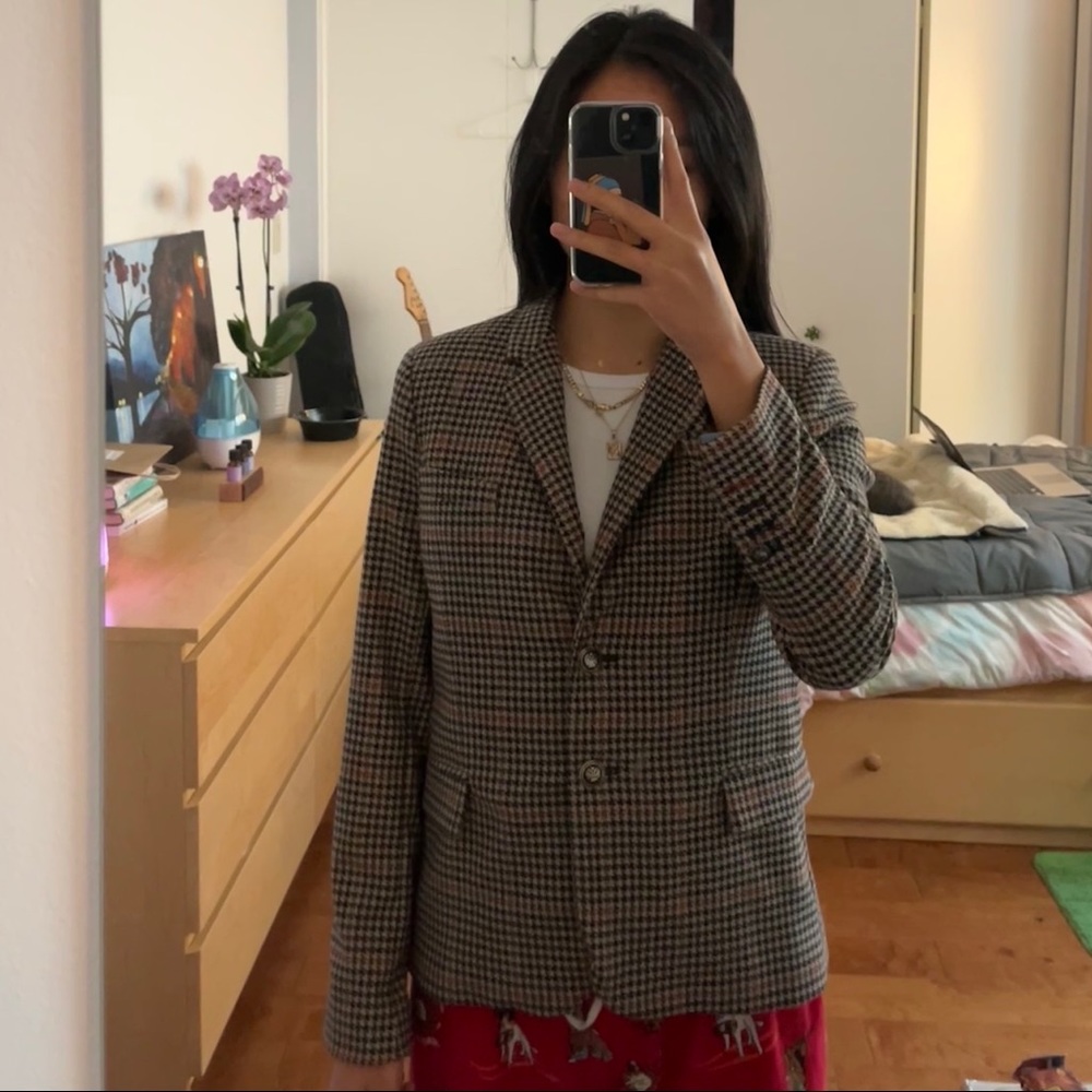 ✖️Zara Houndstooth Blazer